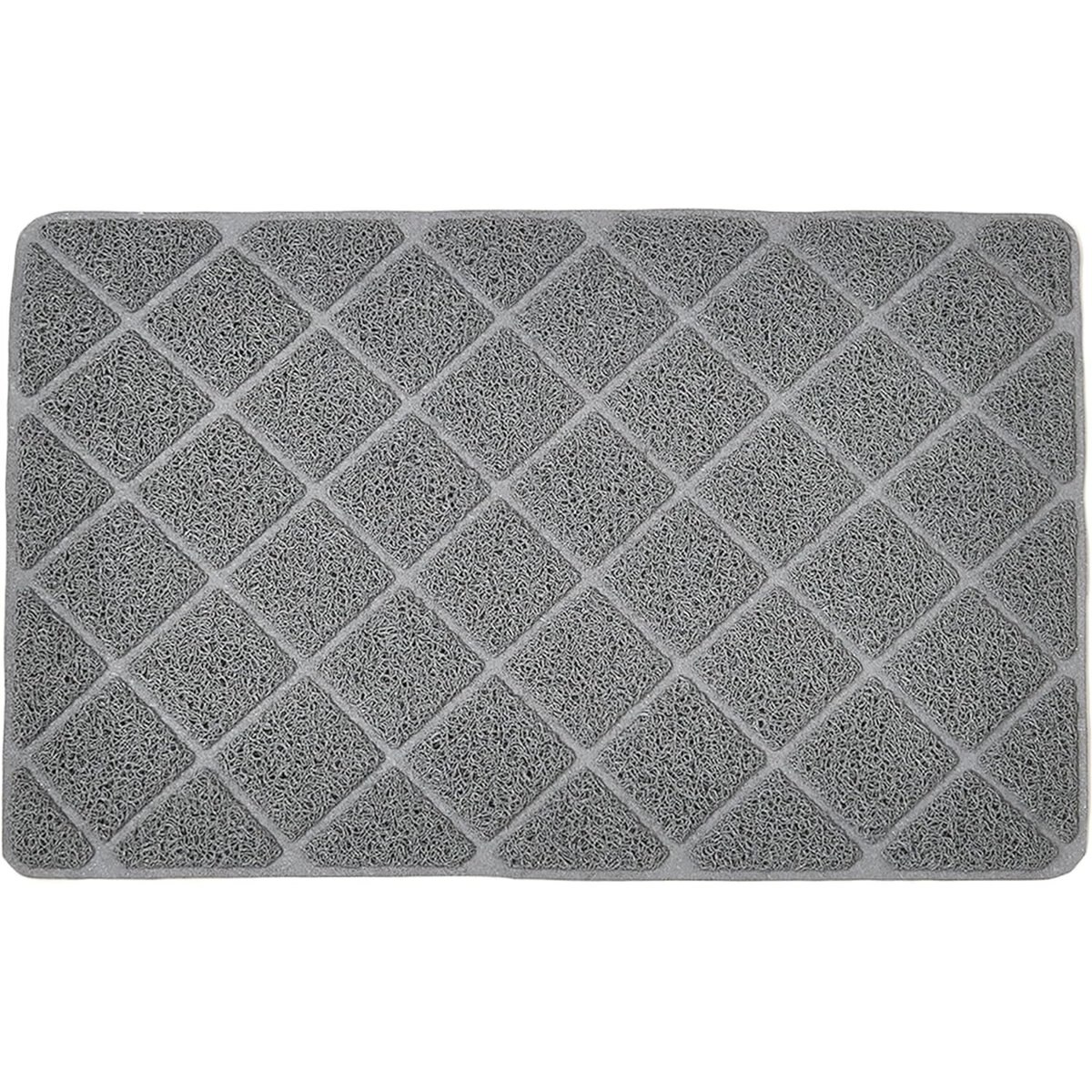 Vila Double Layer Waterproof Non-Slip Trapping Design Cat Litter Mat, Gray, 24 x 15-in