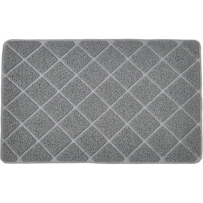 Vila Vila Double Layer Waterproof Non-Slip Trapping Design Cat Litter Mat, Gray, 24 x 15-in