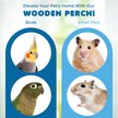 Show in main carousel: Vila Natural Wooden Platform Parrot Perch Stand, Hanging Cage Accessories for Bird Play Stand, 7 x 3 inches slide 5 of 8