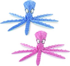 Vila Octopus Stuffing-Free Crinkle Plush Dog Toy, 2 count