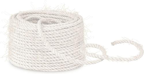 Show full view: Vila Sisal Twine Cat Tree Tower & Scratching Post Replacement Rope, White, 0.3-in x 33-ft slide 2 of 4