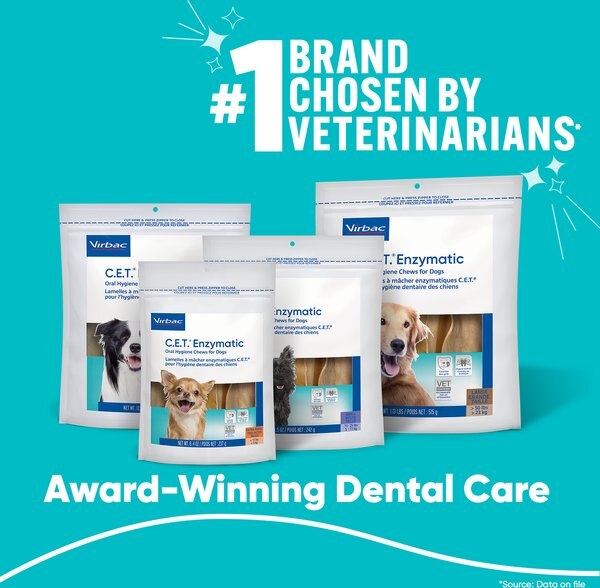 Virbac C.E.T. Enzymatic Dental Chews for X-Small Dogs, under 11-lbs