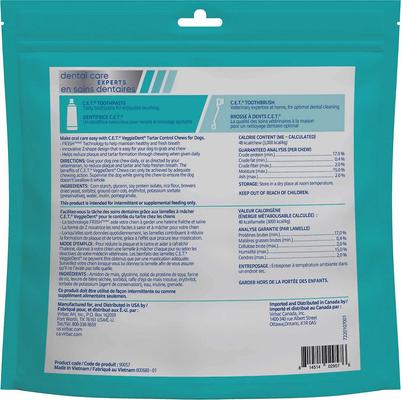 Show full view: Virbac C.E.T. Enzymatic Dog & Cat Poultry Flavor Toothpaste, 70 gram & Virbac C.E.T. VeggieDent Fr3sh Tartar Control Dog Chews, Medium, 30 Count slide 7 of 9
