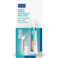 Virbac C.E.T. Enzymatic Oral Hygiene Seafood Flavor Cat Dental Kit
