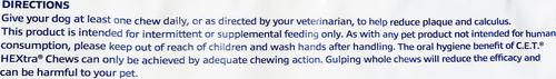 Show full view: Virbac C.E.T. HEXtra Dental Chews for Dogs, 11-25 lbs slide 8 of 10