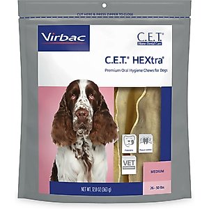 Virbac C.E.T. HEXtra Dental Chews for Dogs, 26-50 lbs