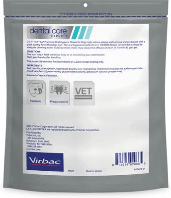 Show full view: Virbac C.E.T. HEXtra Dental Chews for Dogs, 26-50 lbs slide 3 of 10