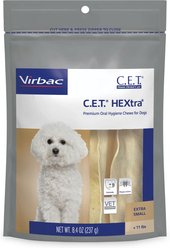 Virbac C.E.T. HEXtra Dental Chews for Dogs, under 11-lbs, 30 count slide 1 of 8