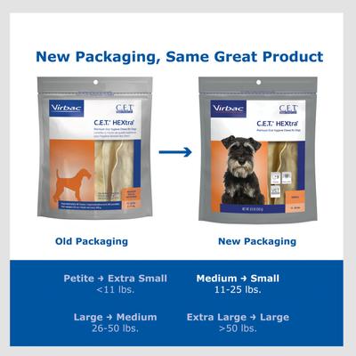 Show full view: Virbac C.E.T. HEXtra for Medium Dogs + Dental Chews for Large Dogs slide 4 of 9