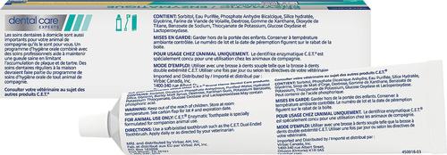 Show full view: Virbac C.E.T. Pet Toothbrush, Color Varies & Virbac C.E.T. Enzymatic Dog & Cat Malt Flavor Toothpaste, 70 gram slide 5 of 9