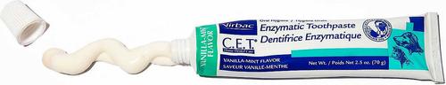 Show full view: Virbac C.E.T. Pet Toothbrush, Color Varies & Virbac C.E.T. Enzymatic Dog & Cat Vanilla-Mint Flavor Toothpaste, 70 gram slide 4 of 6