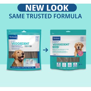 Virbac C.E.T. VeggieDent Fr3sh Dental Chews for Large Dogs, over 66-lbs, 30 count
