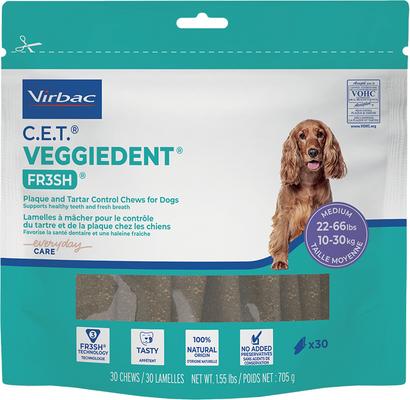 C.E.T. Veggiedent Fr3sh Dental Chews for Dogs, Medium Breed (25-50 lbs) view 3