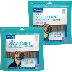 Virbac C.E.T. VeggieDent Fr3sh Dental Chews for Medium Dogs