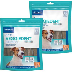 VIRBAC C.E.T. VeggieDent Fr3sh Dental Chews for X-Small Dogs