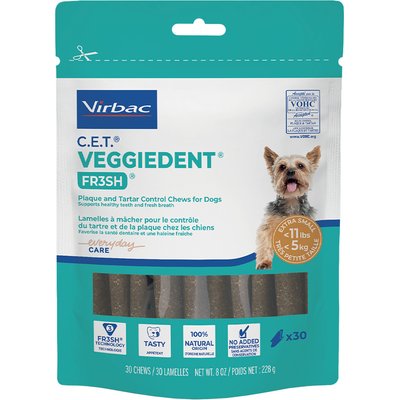 Virbac Virbac C.E.T. VeggieDent Fr3sh Dental Chews for X-Small Dogs, 90 count bundle