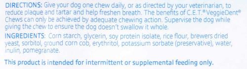 Show full view: Virbac C.E.T. VeggieDent Fr3sh for Small Dogs + Dental Chews for Large Dogs slide 4 of 9