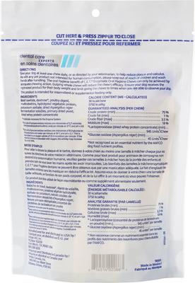 Show full view: Virbac C.E.T. VeggieDent Fr3sh Tartar Control Dog Chews, Extra Small, 30 count & Virbac C.E.T. Enzymatic Oral Hygiene Dental Dog Chews, X-Small slide 4 of 4