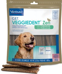 Virbac C.E.T. VeggieDent Zen Dental Chews for Large Dogs, over 66-lbs, 30 count