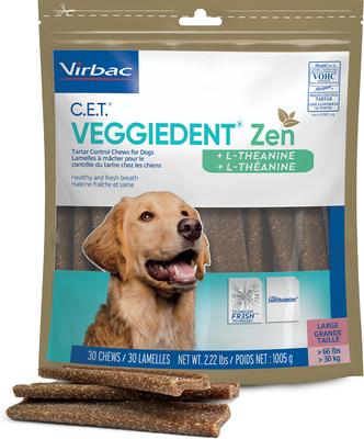 VIRBAC C.E.T. VeggieDent Zen Dental Chews for Large Dogs, over 66