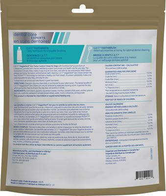 Show full view: Virbac C.E.T. VeggieDent Zen Dental Chews for Large Dogs, over 66-lbs, 30 count slide 3 of 10