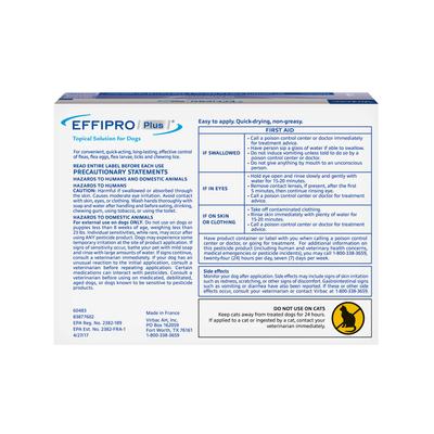 Show full view: Virbac EFFIPRO Flea & Tick Spot Treatment for Dogs, 23-44.9 lbs, 3 Doses (3-mos. supply) slide 2 of 5