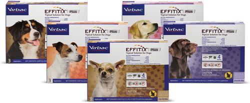 Show full view: Virbac EFFITIX Flea & Tick Spot Treatment for Dogs, 89-132 lbs, 6 Doses (6-mos. supply) slide 4 of 6