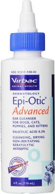 Show full view: Virbac Epi-Otic Advanced Ear Cleaner for Dogs & Cats, 4-fl oz bottle & Virbac C.E.T. Enzymatic Dog & Cat Poultry Flavor Toothpaste, 70 gram slide 2 of 7
