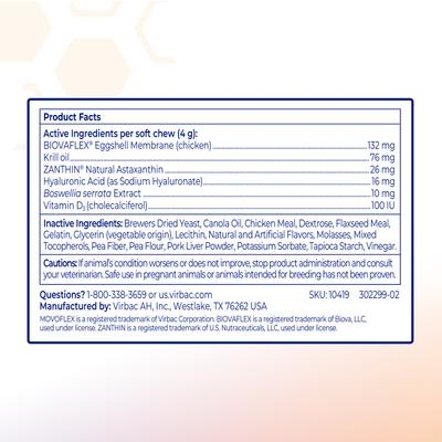 Show full view: Virbac MOVOFLEX Advanced Soft Chews Joint Supplement for Medium Breed Dogs, 60 count slide 8 of 11