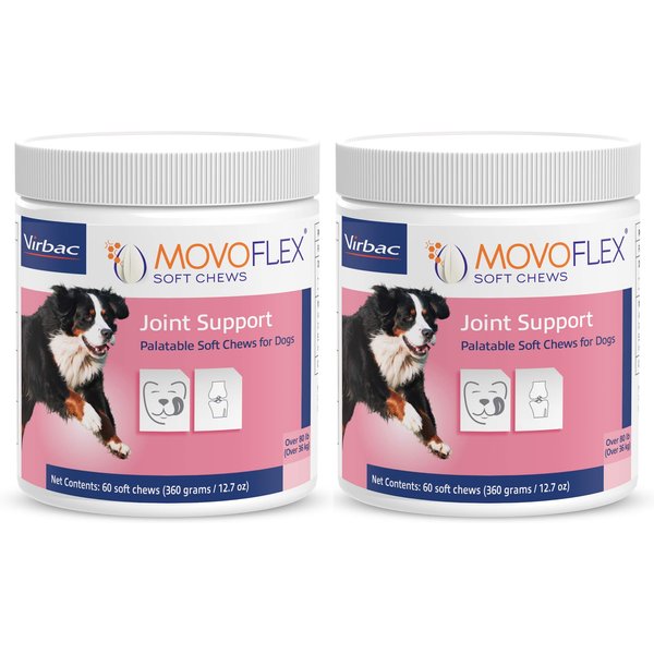 Virbac MOVOFLEX Advanced Soft Chews Joint Supplement for Medium Breed Dogs, 60 count