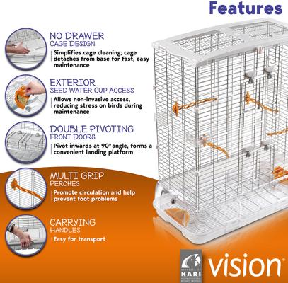 Show full view: Vision II Model L12 Bird Cage, Large slide 2 of 9