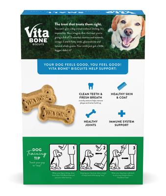 Show full view: Vita Bone Crunchy Biscuit Small Dog Treats, 24-oz box slide 3 of 9