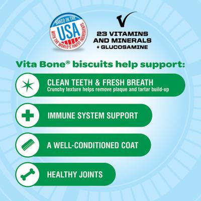 Show full view: Vita Bone Crunchy Biscuit Small Dog Treats, 24-oz box slide 8 of 9