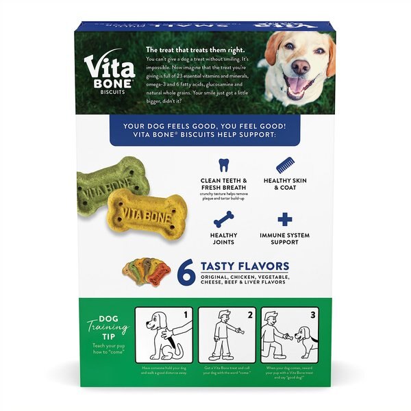 Vita Bone Multi Flavors Crunchy Biscuit Dog Treats, Small