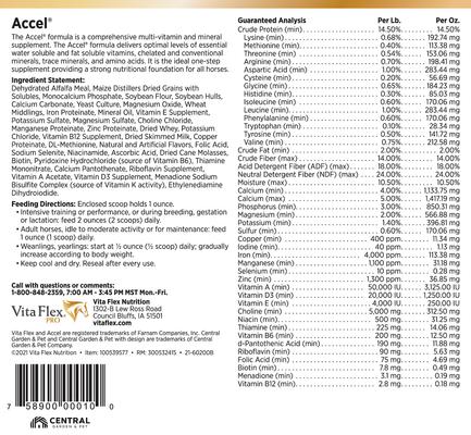 Show full view: Vita Flex Pro Accel Health & Wellness Formula Pellets Horse Supplement, 15-lb bucket slide 6 of 9