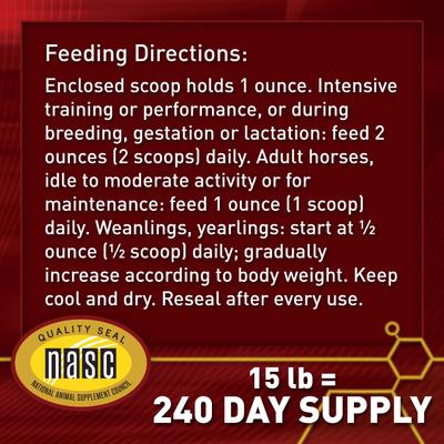 Show full view: Vita Flex Pro Accel Health & Wellness Formula Pellets Horse Supplement, 15-lb bucket slide 8 of 9