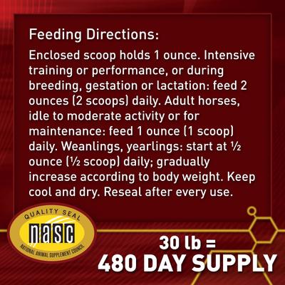 Show full view: Vita Flex Pro Accel Health & Wellness Formula Pellets Horse Supplement, 30-lb bucket slide 8 of 9