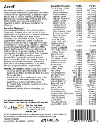Show full view: Vita Flex Pro Accel Health & Wellness Formula Pellets Horse Supplement, 5-lb bucket slide 7 of 9