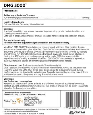 Show full view: Vita Flex Pro DMG 3000 DMG Concentrate Horse Supplement, 4-lb bag slide 4 of 5