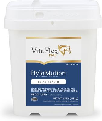 Show full view: Vita Flex Pro Hylamotion Equine Joint Support Hay Flavor Powder Horse Supplement, 2.5-lb bucket slide 1 of 7