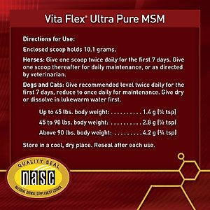 Vita Flex Pro MSM Ultra Pure Joint Support Granules Dog & Horse Supplement, 4-lb bucket
