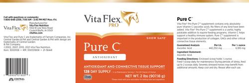 Show full view: Vita Flex Pro Pure C Premium Vitamin C Powder Horse Supplement, 2-lb jar slide 3 of 8