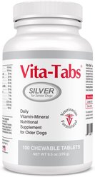Vita-Tabs Silver Liver Flavored Multivitamin for Senior Dogs, 100 count