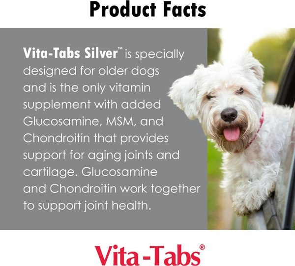 Vita-Tabs Silver Liver Flavored Multivitamin for Senior Dogs