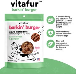 Vitafur Barkin Burger Beef & Pumpkin Dog Treat, 4-oz bag slide 2 of 7
