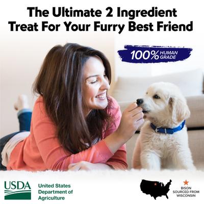 Show full view: Vitafur Barkin' Burger Bison + Beef Combo Pack Grain-Free Dehydrated Dog Treats, 2 count, 5-oz bag slide 3 of 6