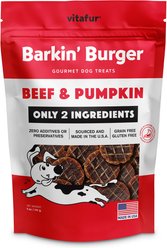 Vitafur Barkin Burger Chicken & Pumpkin Grain-Free Dehydrated Dog Treats, 5-oz bag