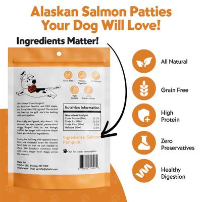 Show full view: Vitafur Barkin' Burger Chicken + Salmon Combo Pack Grain-Free Dehydrated Dog Treats, 2 count, 4-oz bag slide 5 of 8