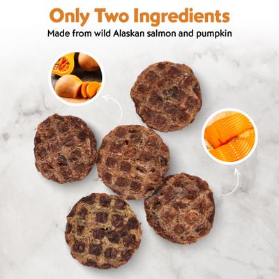 Show full view: Vitafur Barkin' Burger Chicken + Salmon Combo Pack Grain-Free Dehydrated Dog Treats, 2 count, 4-oz bag slide 4 of 8