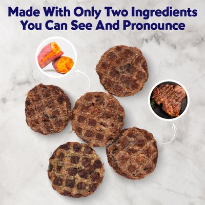 Show full view: Vitafur Barkin' Burger Grilled Bison Dehydrated Dog Treats, 5-oz bag slide 4 of 7